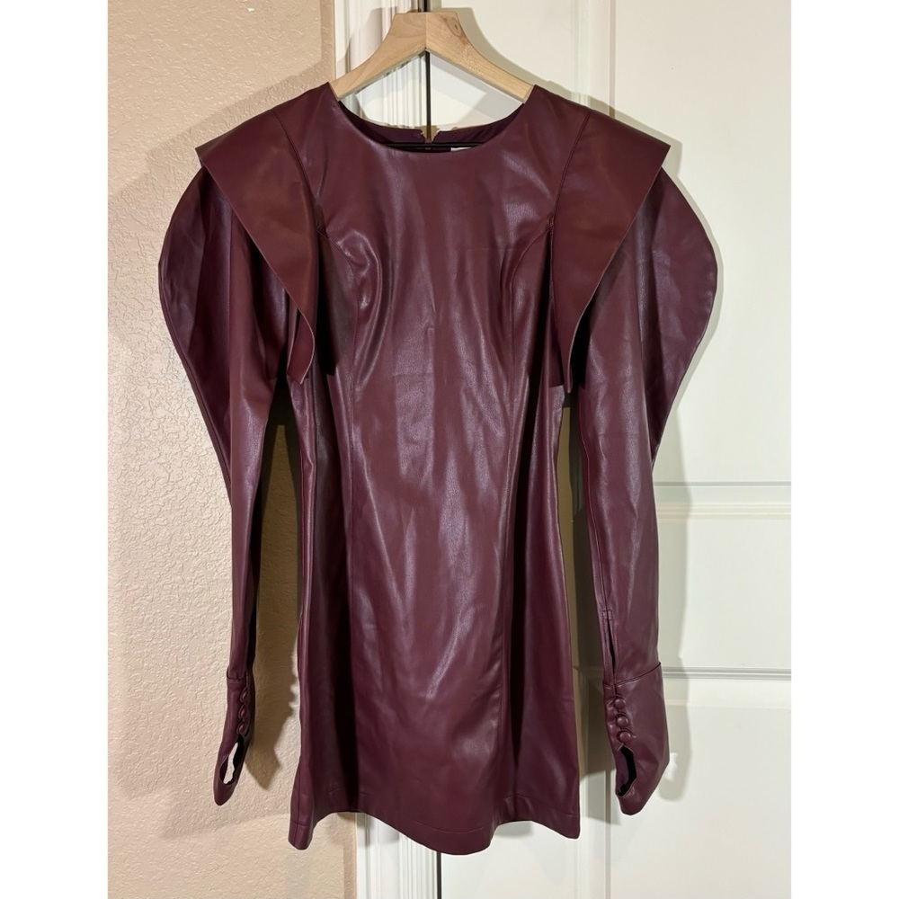 NWOT MVP Faux Leather Dress - Picture 2 of 15